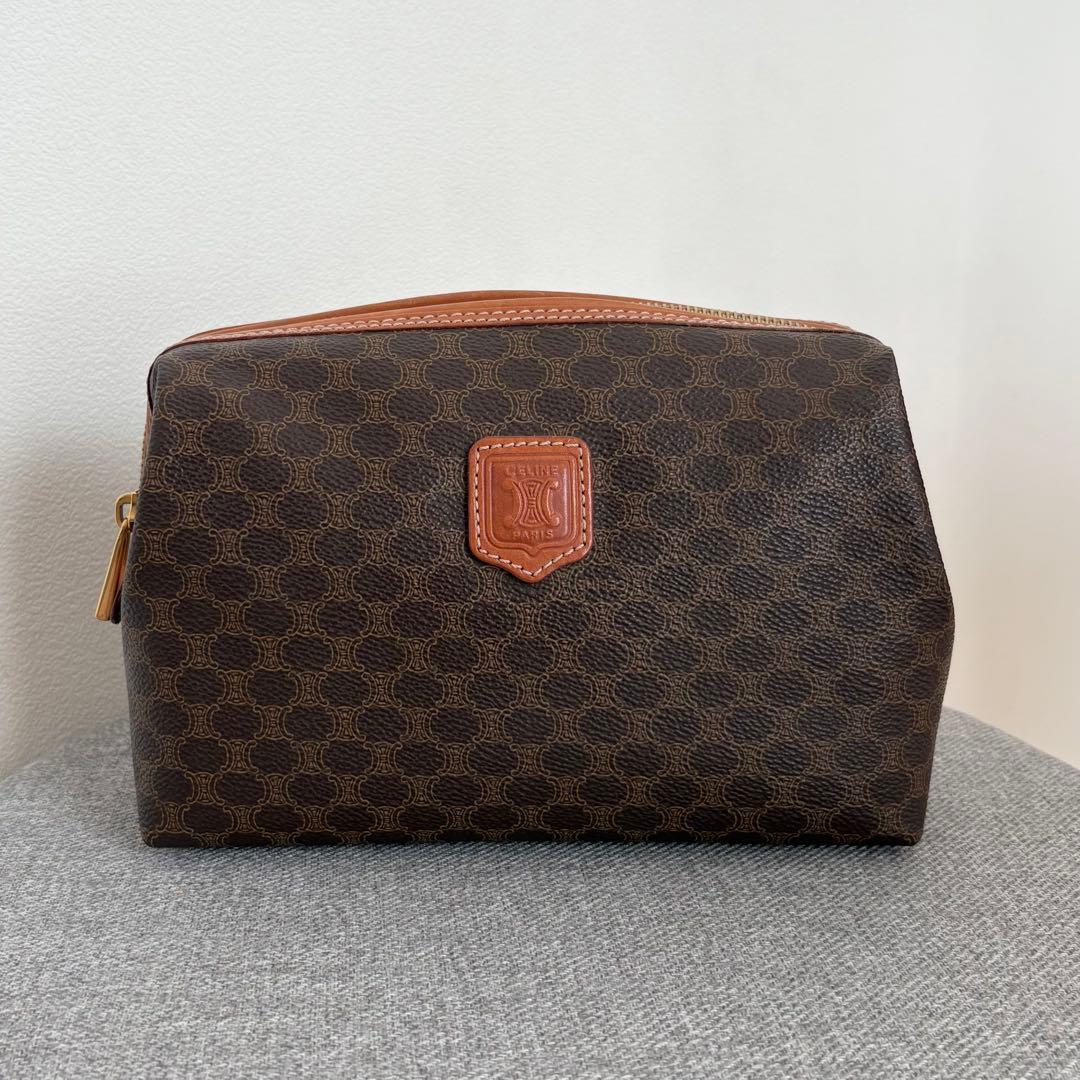 【chio.】【美品】セリーヌ ポーチマカダムコスメポーチ小物入れ146