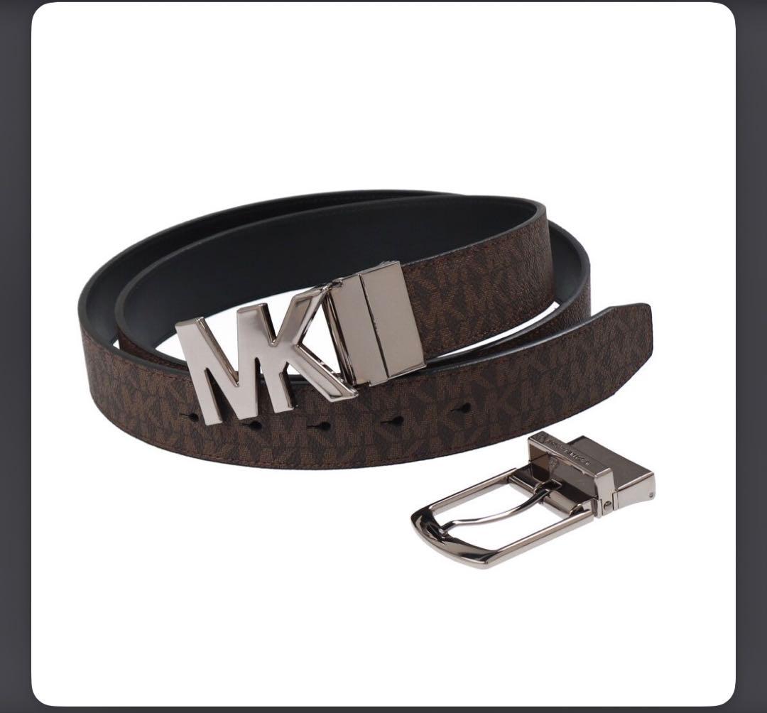 MICHAEL KORS ブラウン レザー ベルト