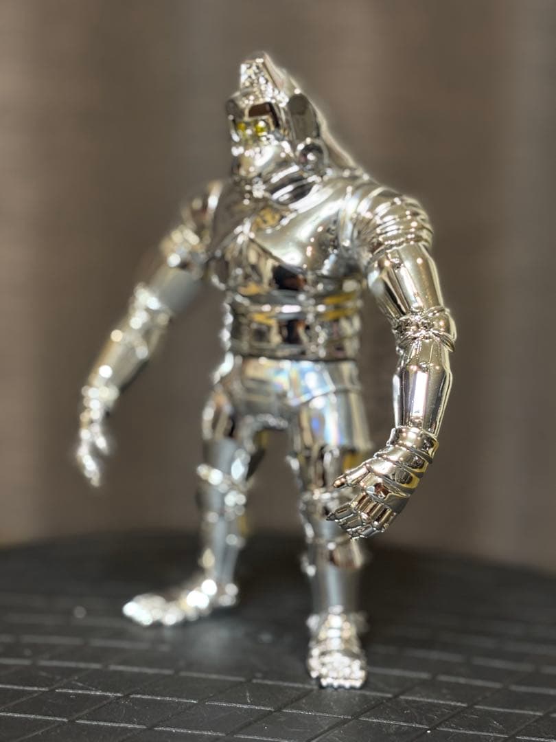 ワタ メカニコング 鏡面クロームメッキ仕様 ソフビ フィギュア オマケ付き