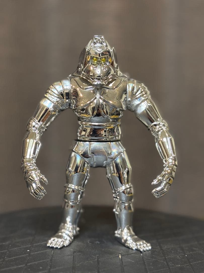 ワタ メカニコング 鏡面クロームメッキ仕様 ソフビ フィギュア オマケ付き