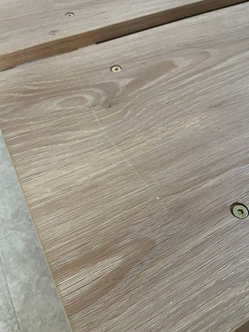 【美品】LOWYA 木目調ローベッド　セミダブル