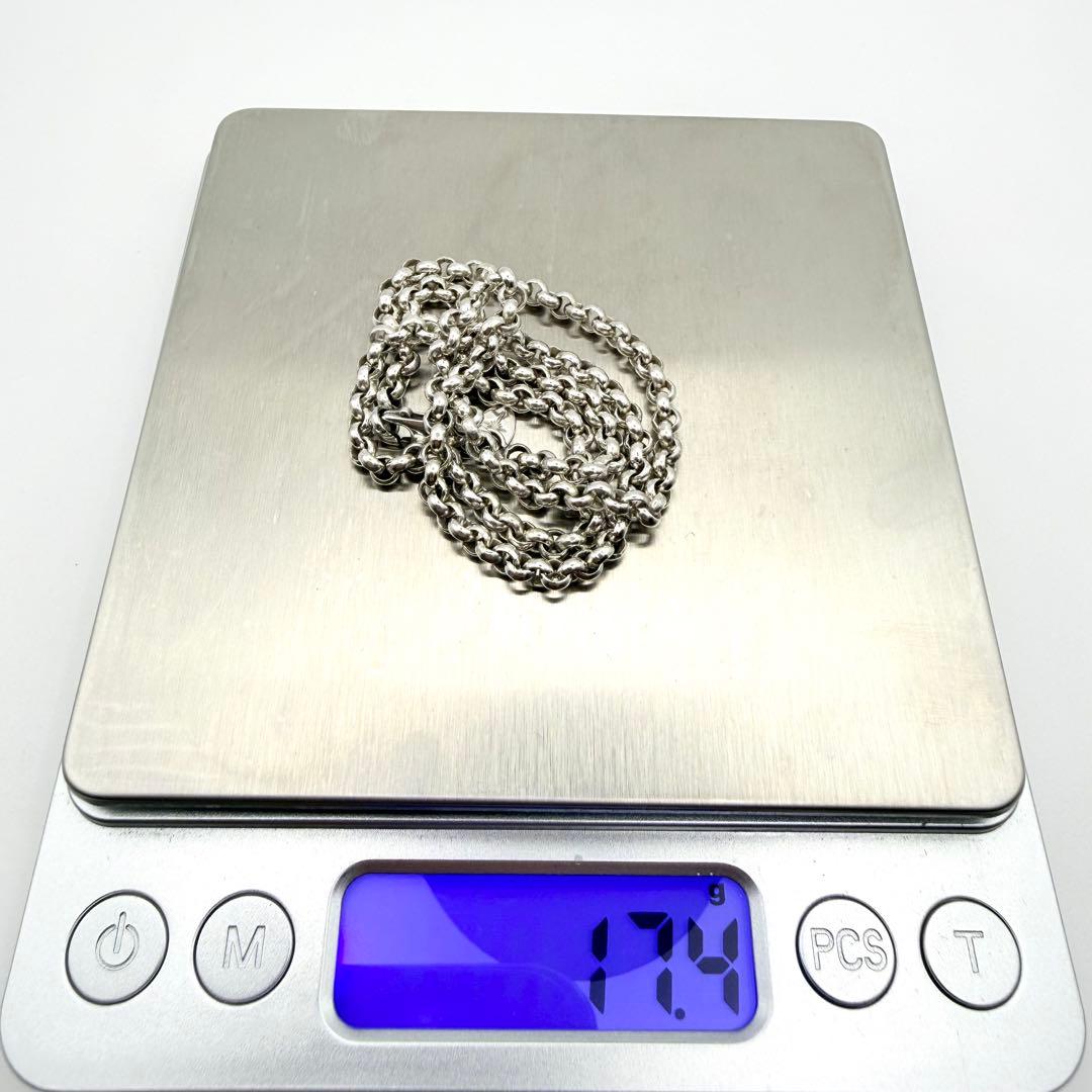 ●【美品】SILVER925 SAAD 甲丸チェーン 3.8mm幅 45cm