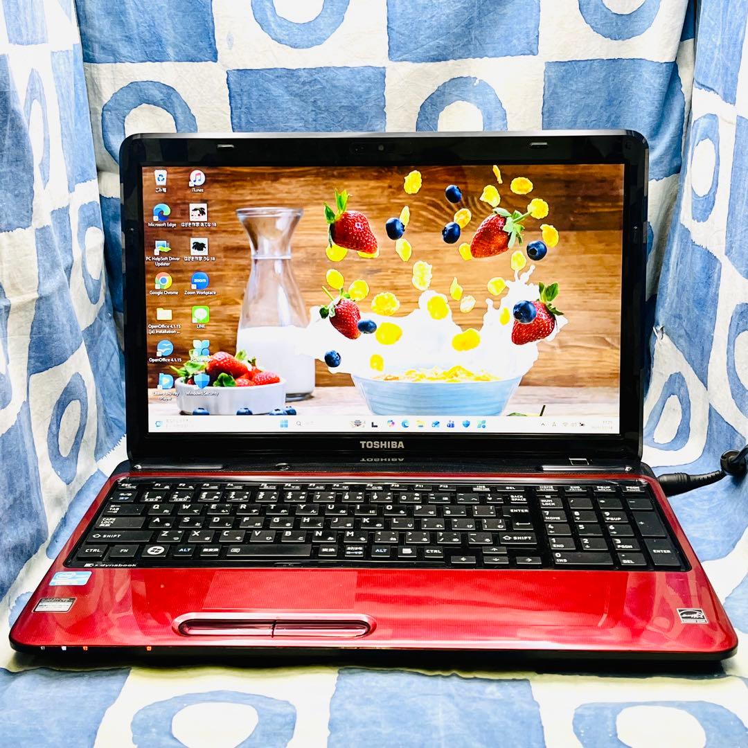 SSDでサクサク快適☆高性能i5☆大人気赤ノートパソコン♪ブルーレイ！Win11