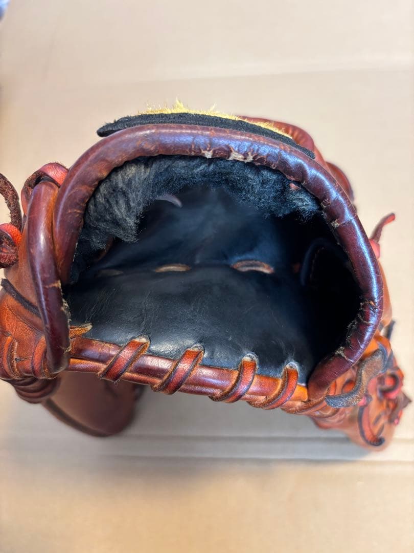 Mizuno Pro 硬式グローブ ブラウン 外野手用　レザーケアクリーム付き