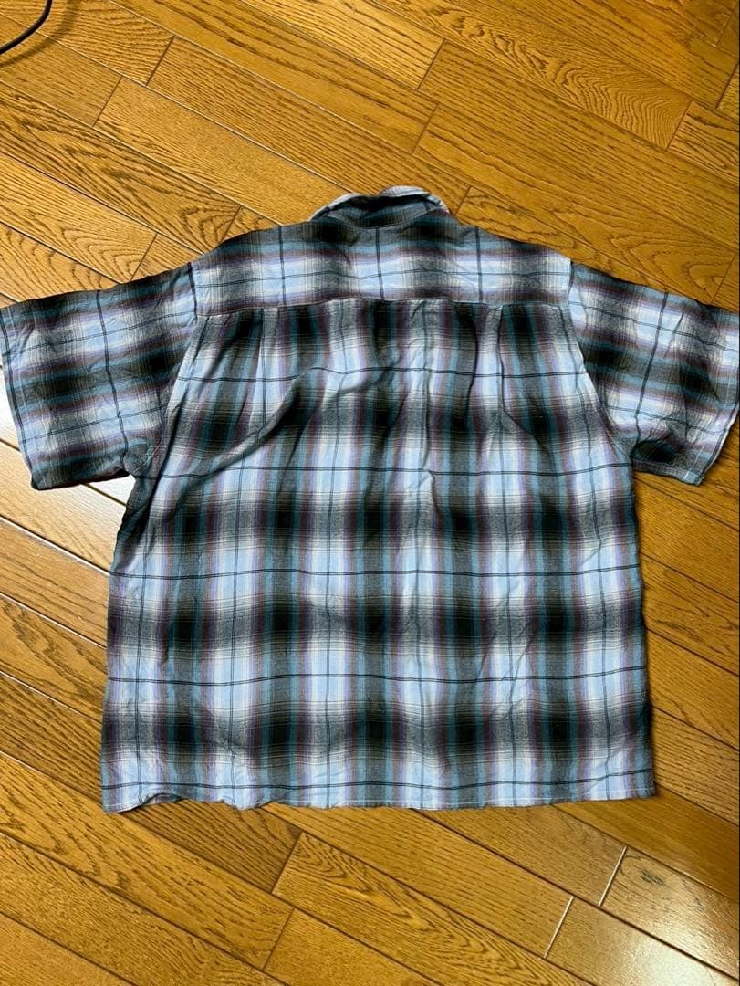 トップス WACKO MARIA CHECK OPEN COLLAR SHIRT