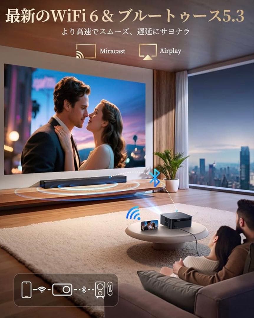 公式Google TVプロジェクター 4K 自動フォーカス＆自動台形補正