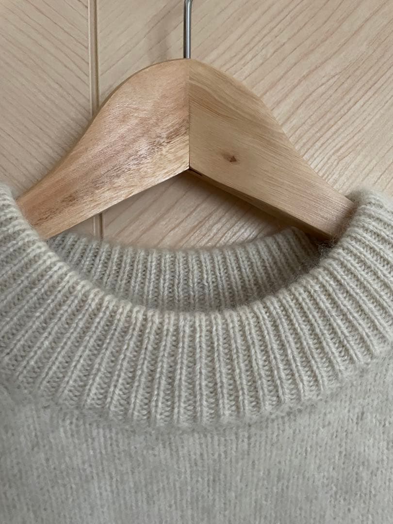 NOBLEノーブル YAKボーイフレンドニット アイボリー