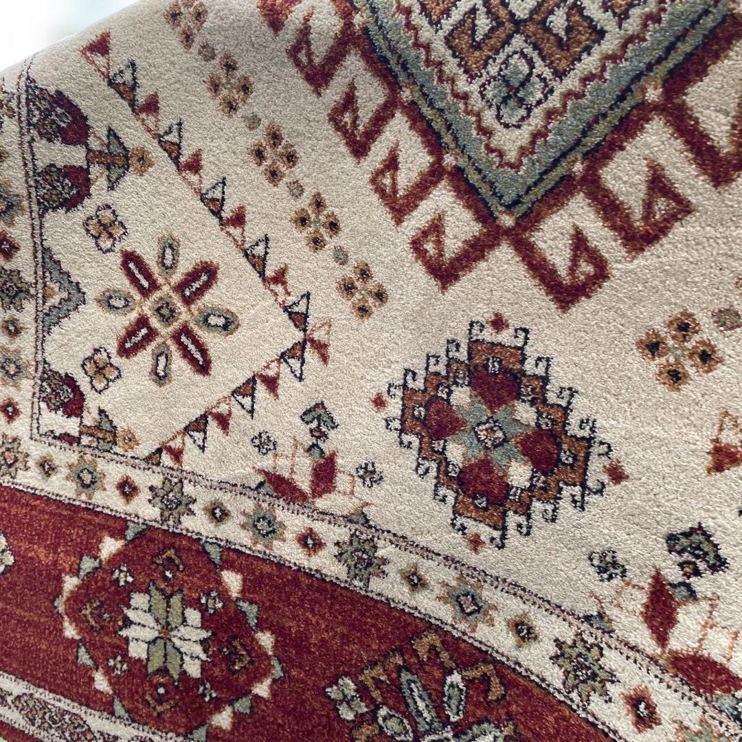 美品　ベルギー絨毯　200×200cm