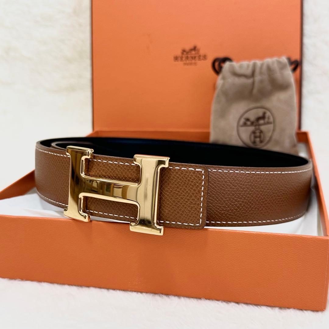 HERMES エルメス コンスタンス ベルト Ｈロゴ レディース ブラウン 65