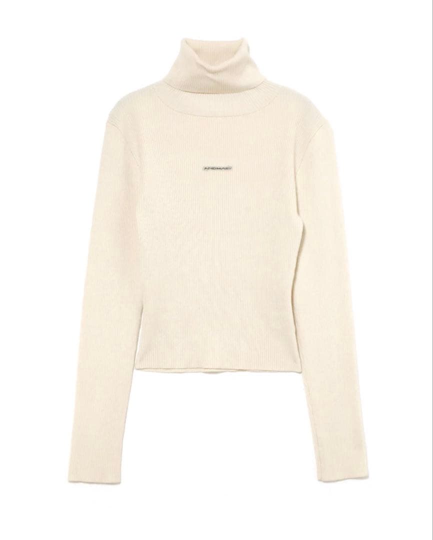 トップス andmary Mary turtle knit tops white