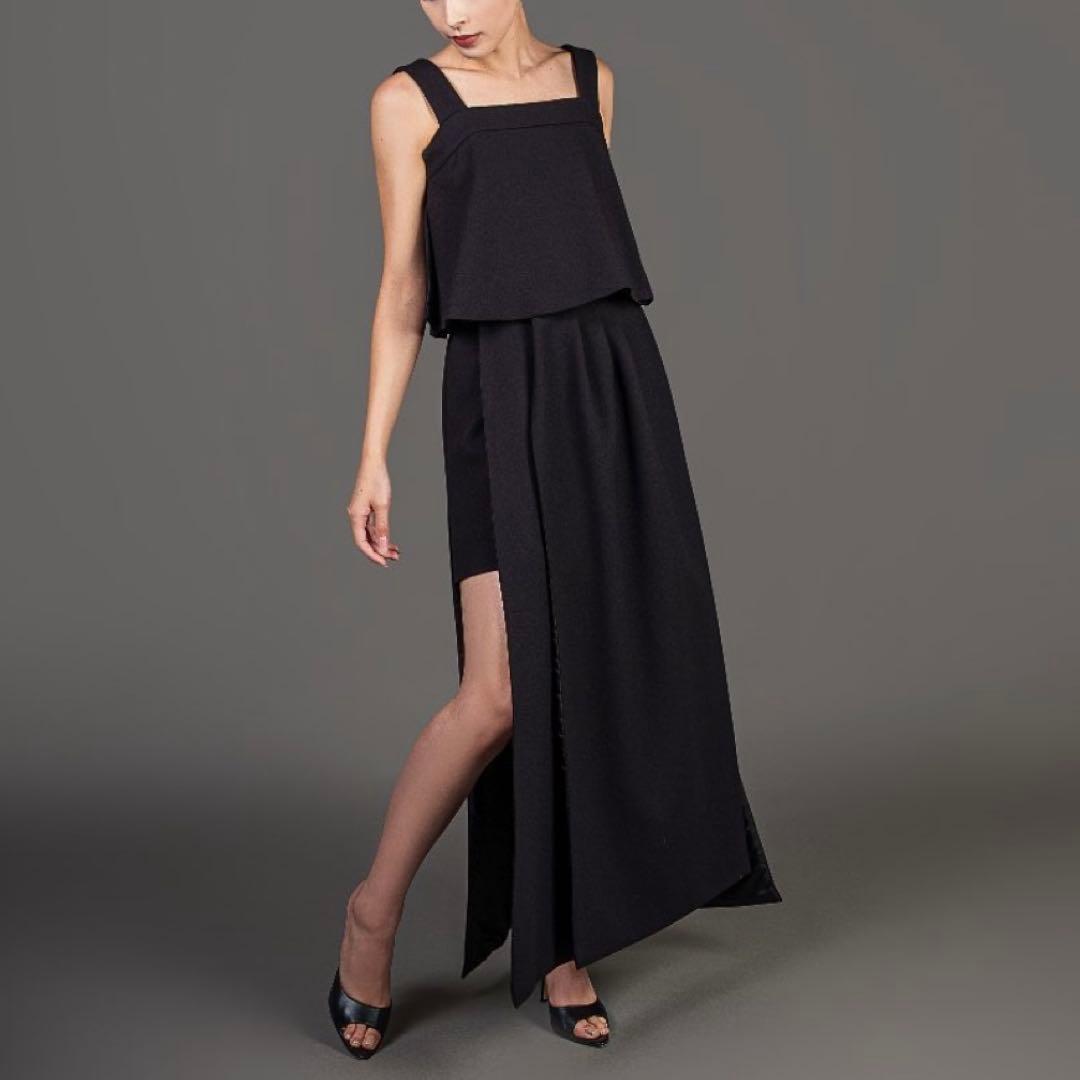 最終お値下げ　Pachman パハマン スカート ブラック 日本製 変形デザイン