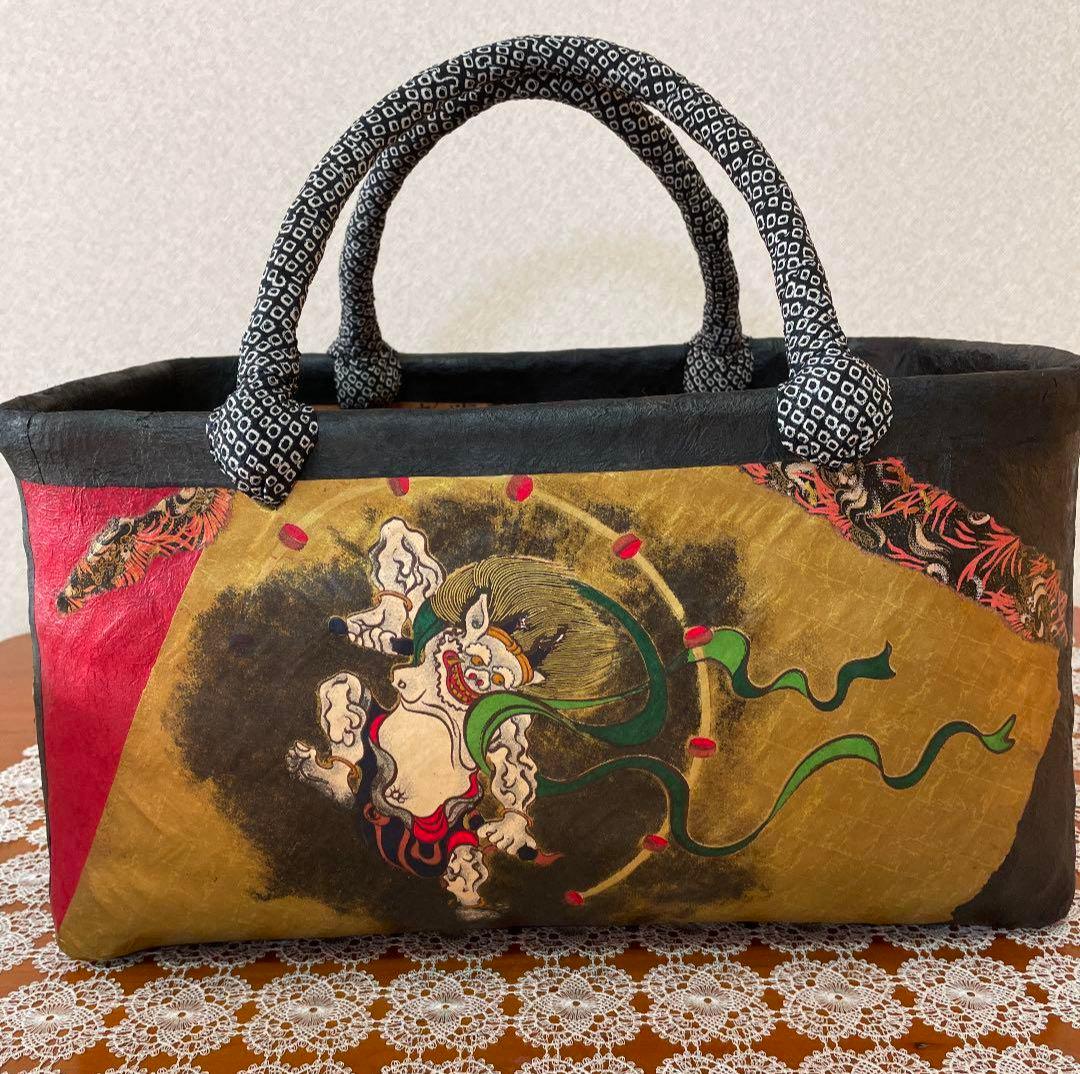 一閑張り かごバッグ