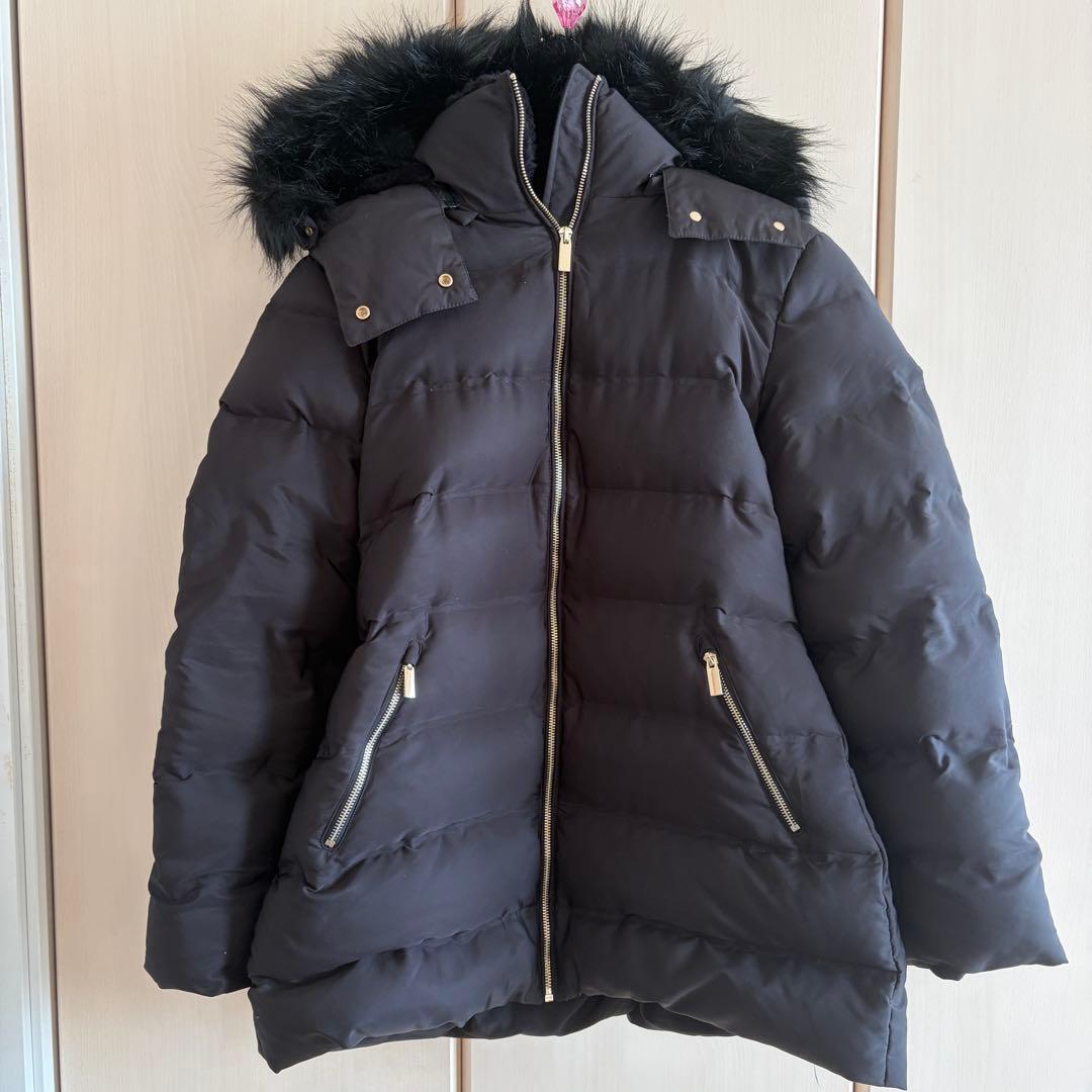 ZARA ダウンジャケット セミロング丈 フード付き XL