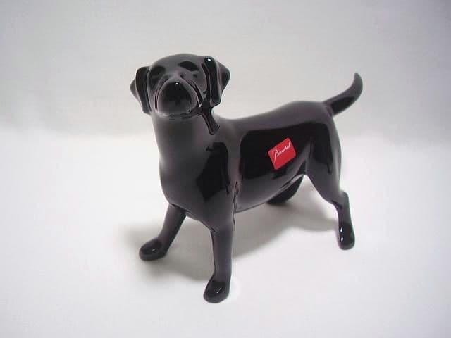 バカラ 希少 ラブラドールレトリバー犬 フィギュリン置物 ブラック 黒
