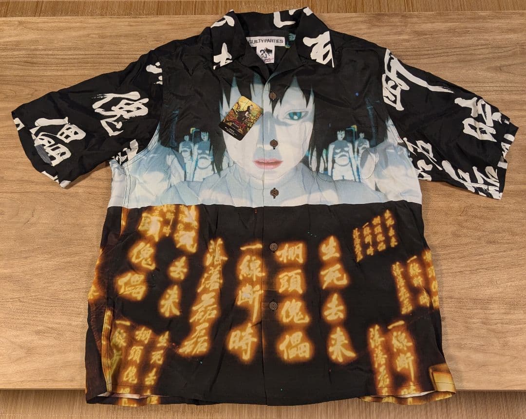 美品 24ss WACKOMARIA ×攻殻機動隊 HAWAIIAN 黒 S