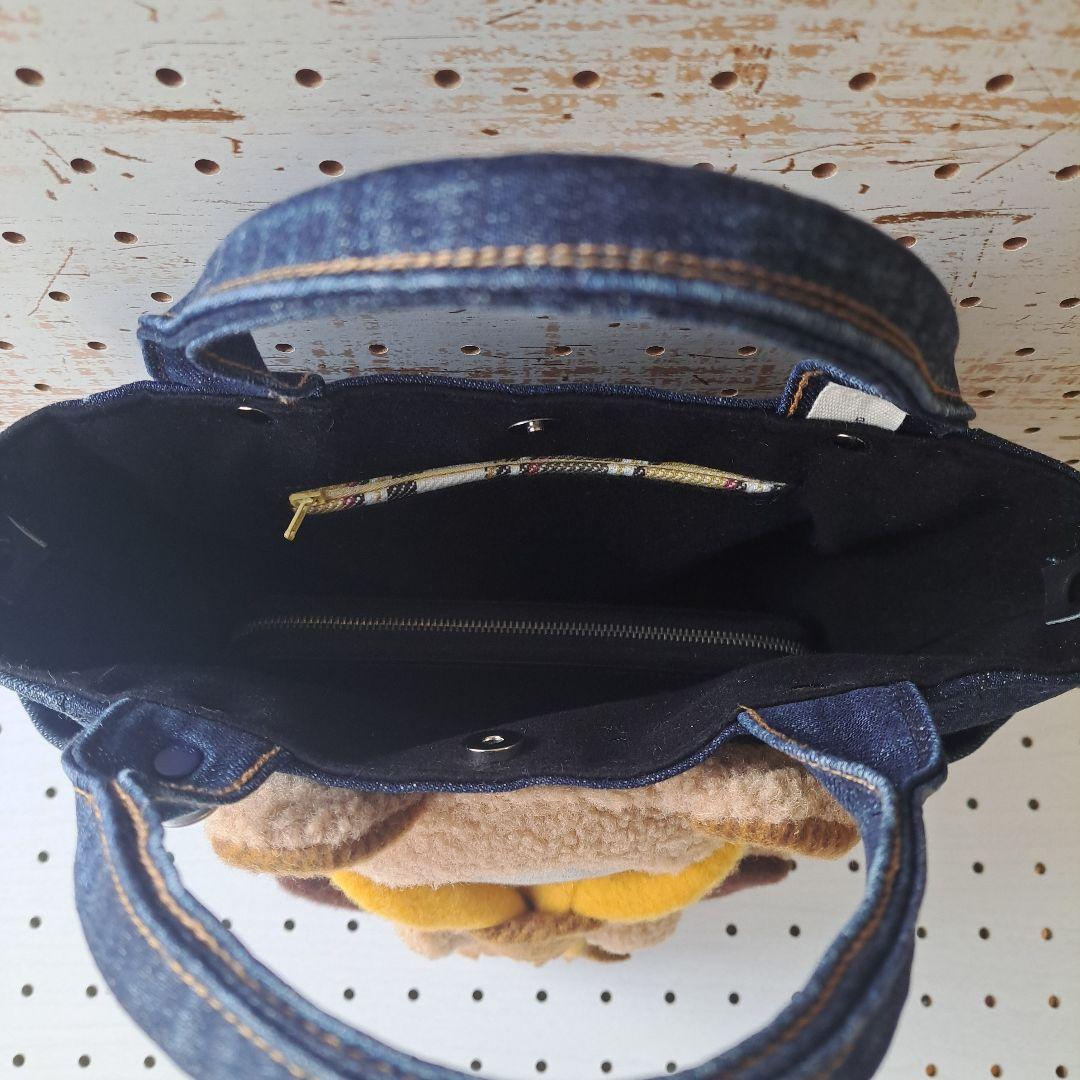 ゆ*ら様 コヤンイサムチョン　オッドアイねこ　デニムリメイクトートバッグ