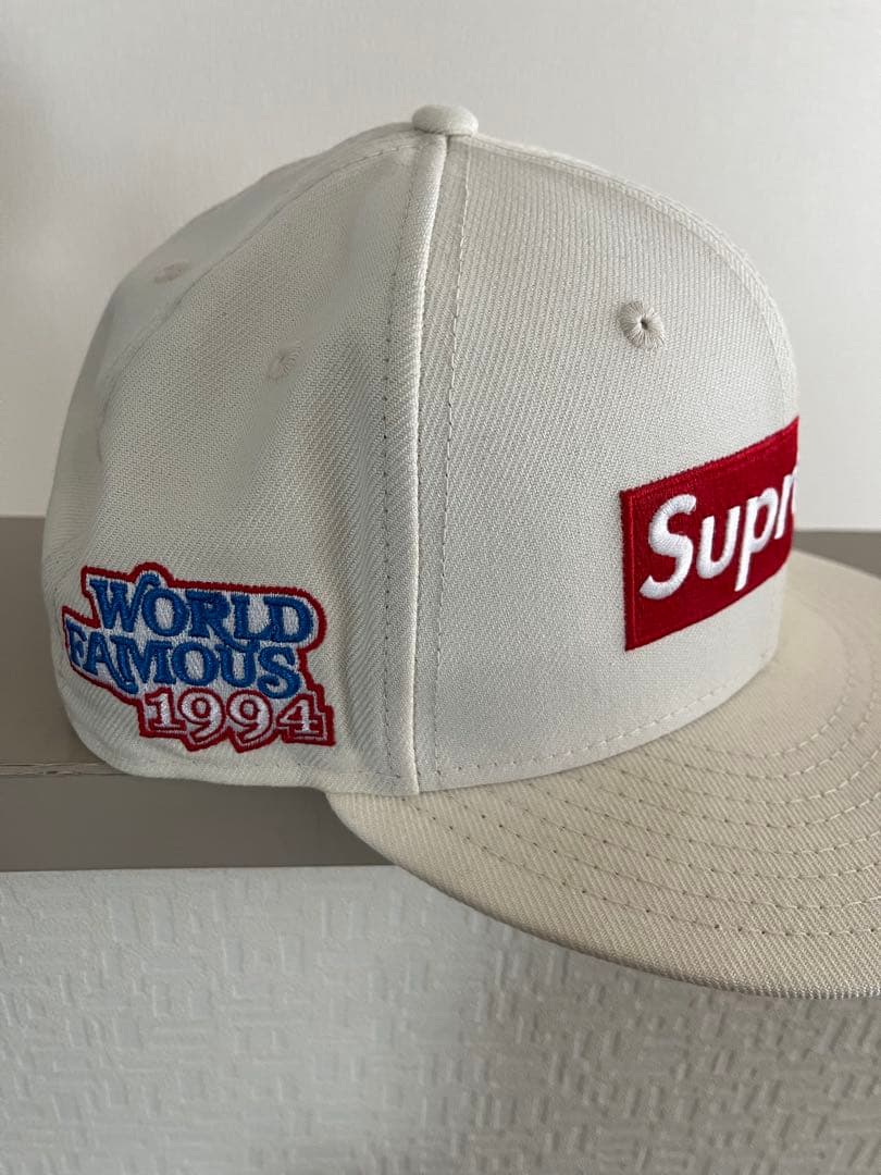Supreme ニューエラ　白　ベースボールキャップ 7 1/2