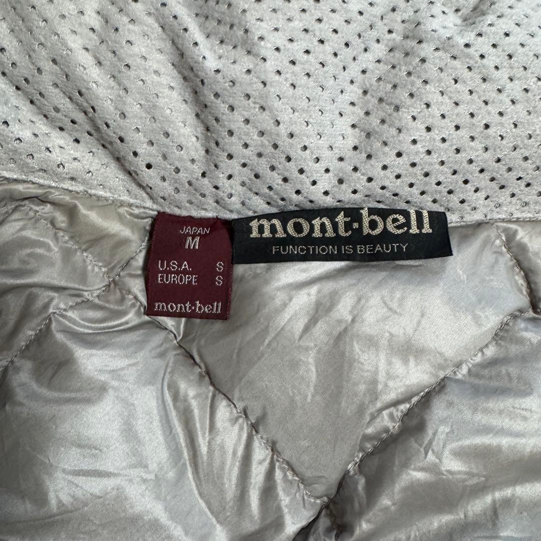 美品モンベル800FPライトアルパインダウンパーカM橙ダイヤキルティング