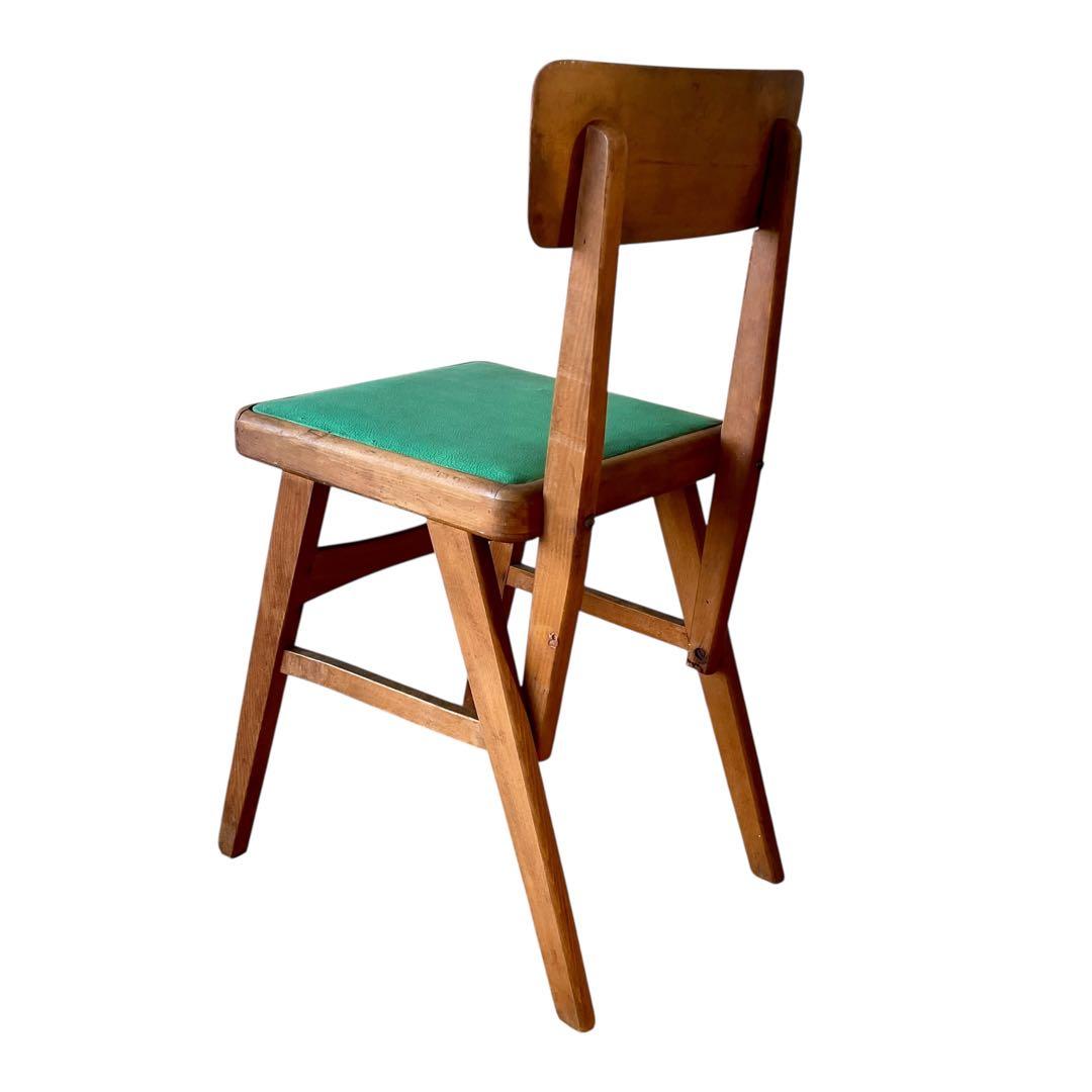 【希少】オールドマルニ ダイニングチェア 木製 椅子 ビンテージ 古道具