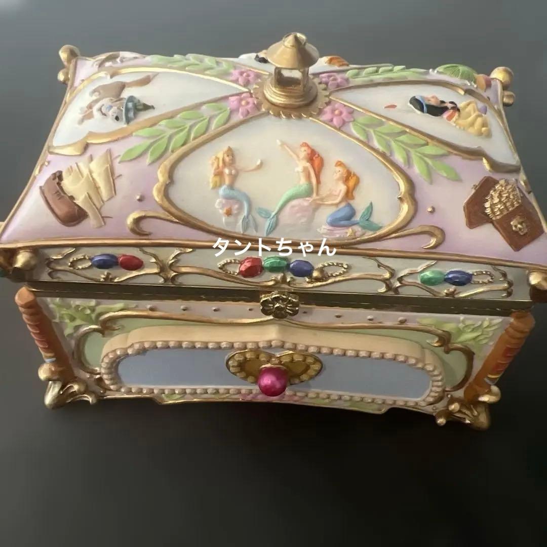 Disney ピーターパン ティンカーベル オルゴール　宝石箱　置物　陶器