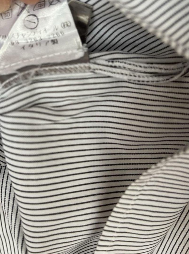 【値下】希少定価9万 07AWディオールオム Diorストライプシャツ37