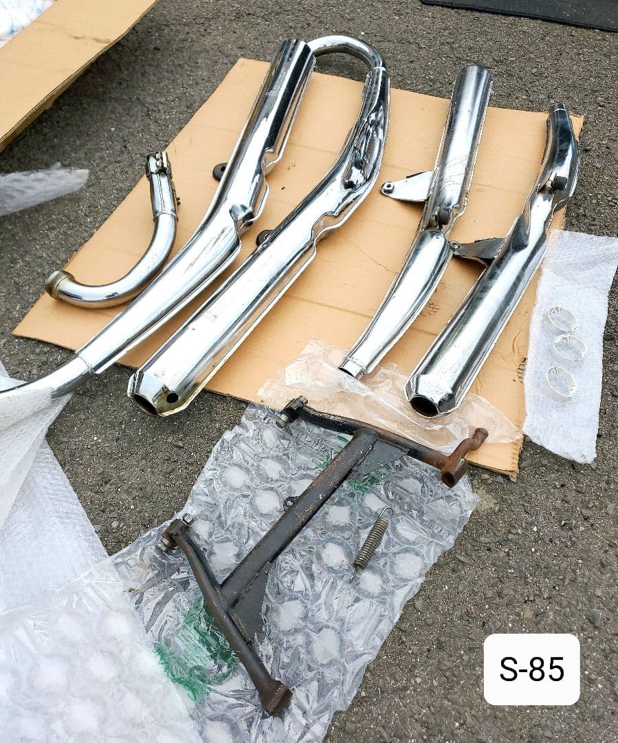 マ*Ⅱ様 S-85.GT380 純正マフラー センタースタンドセット 当時物 美