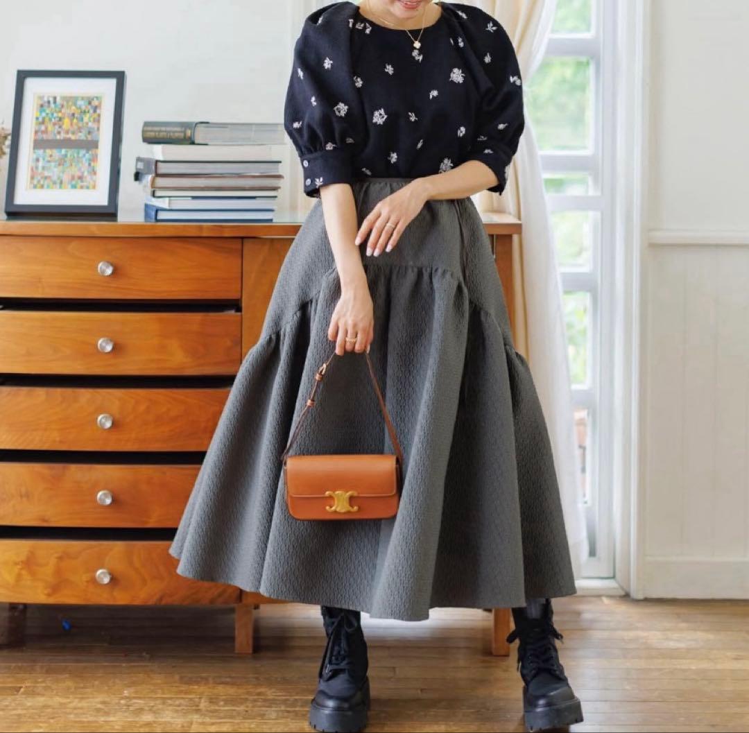 saaa　bluelea ブルレア　ジャガードスカート　38