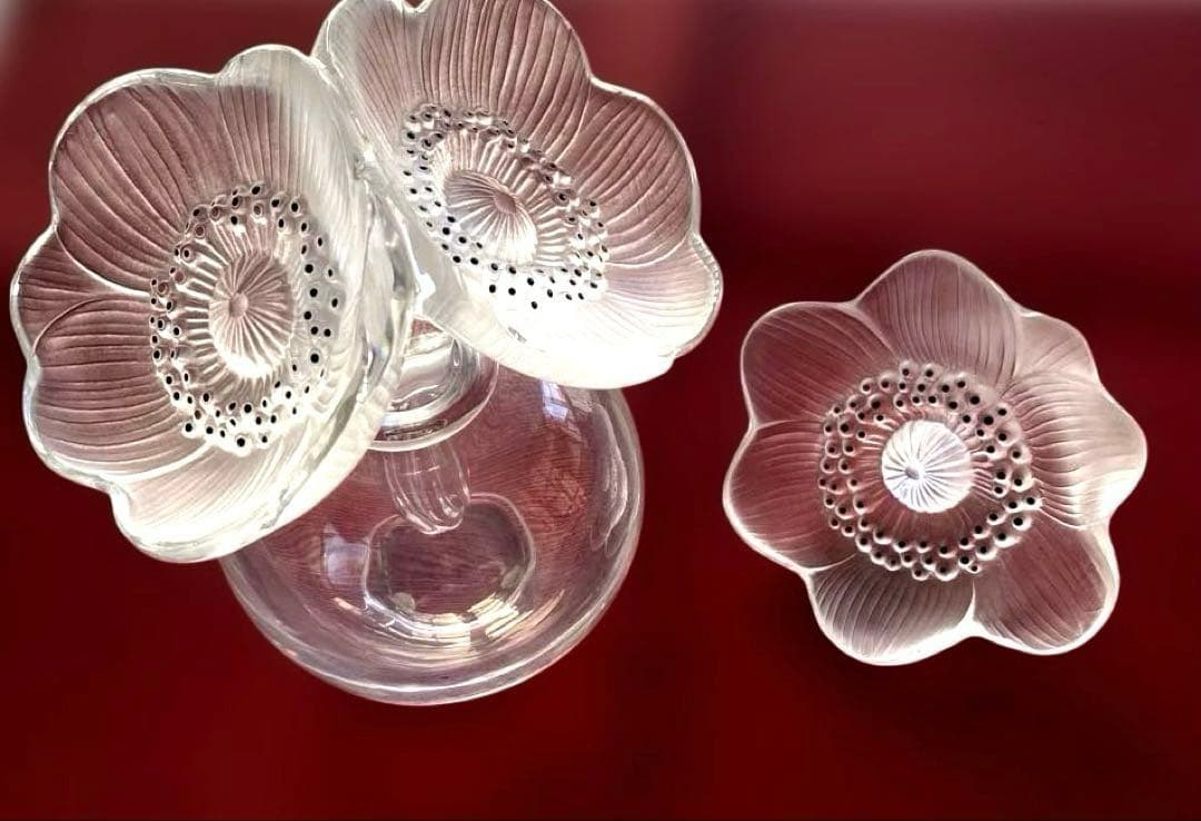 美品❗️ラリック　アネモネ香水ボトルとペーパーウェイト　ヴィンテージ　レア品