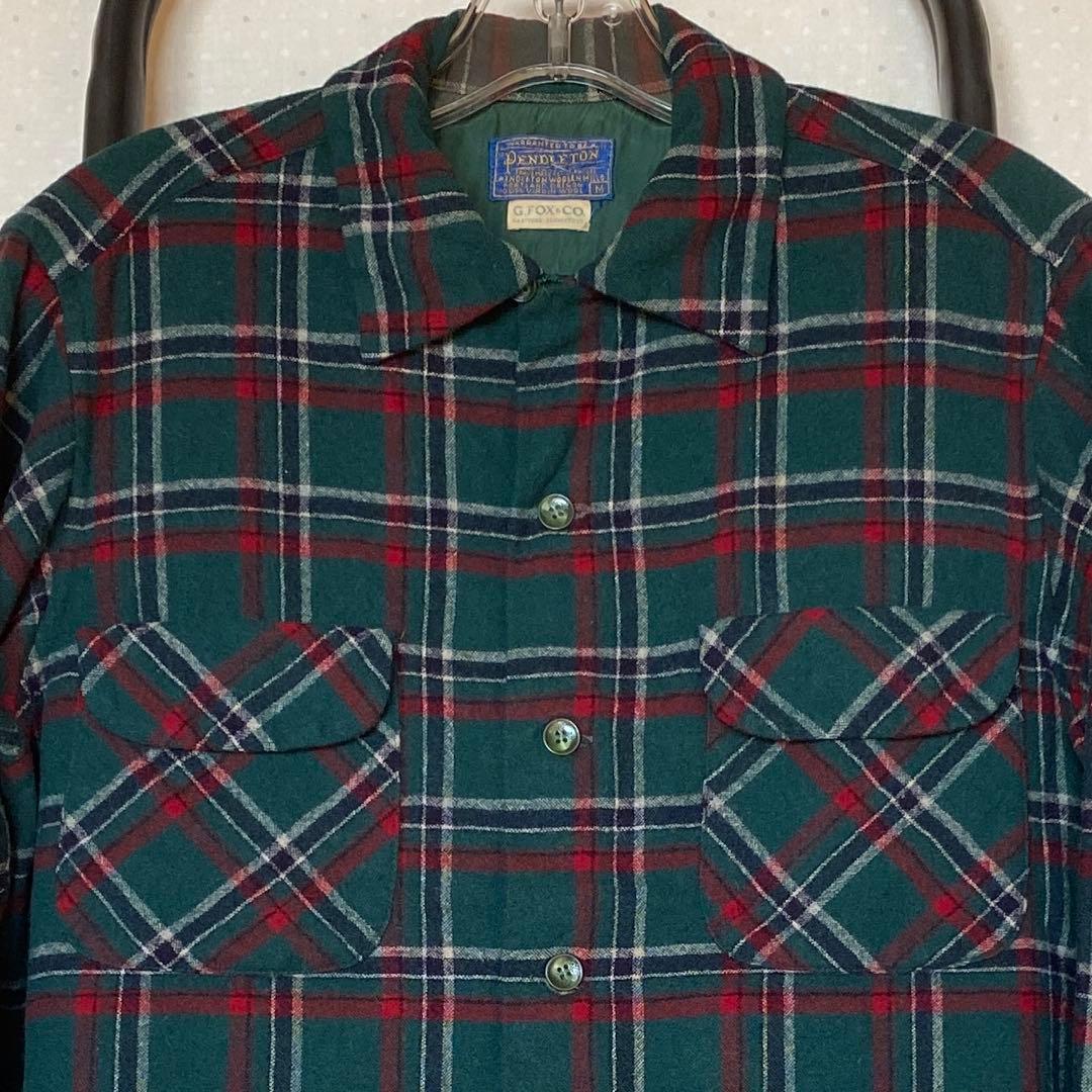 60s Pendleton ペンドルトン オープンカラー ボードシャツ usa製