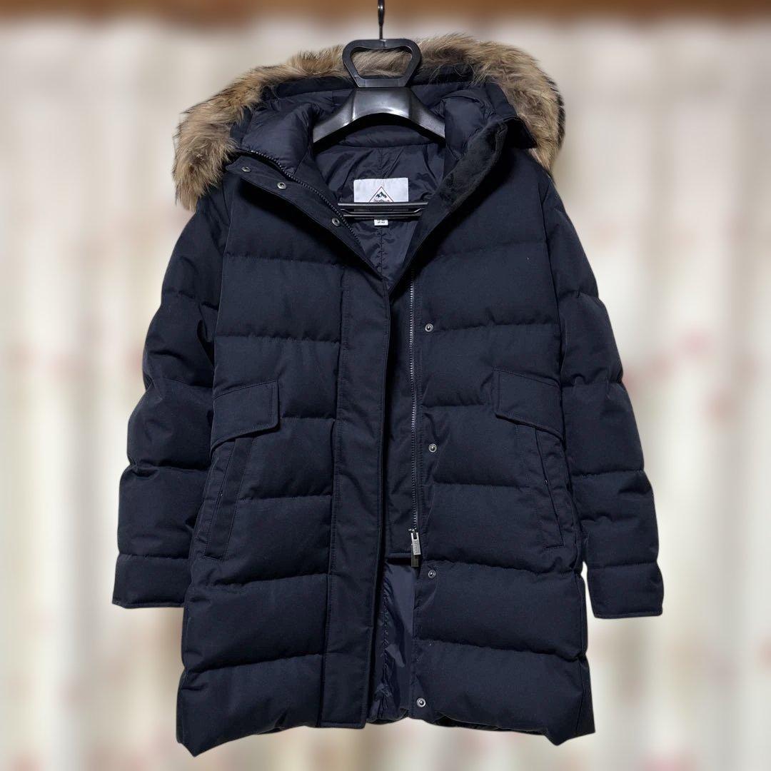【極美品】PYRENEXピレネックスレディースダウングルノーブルファーネイビー