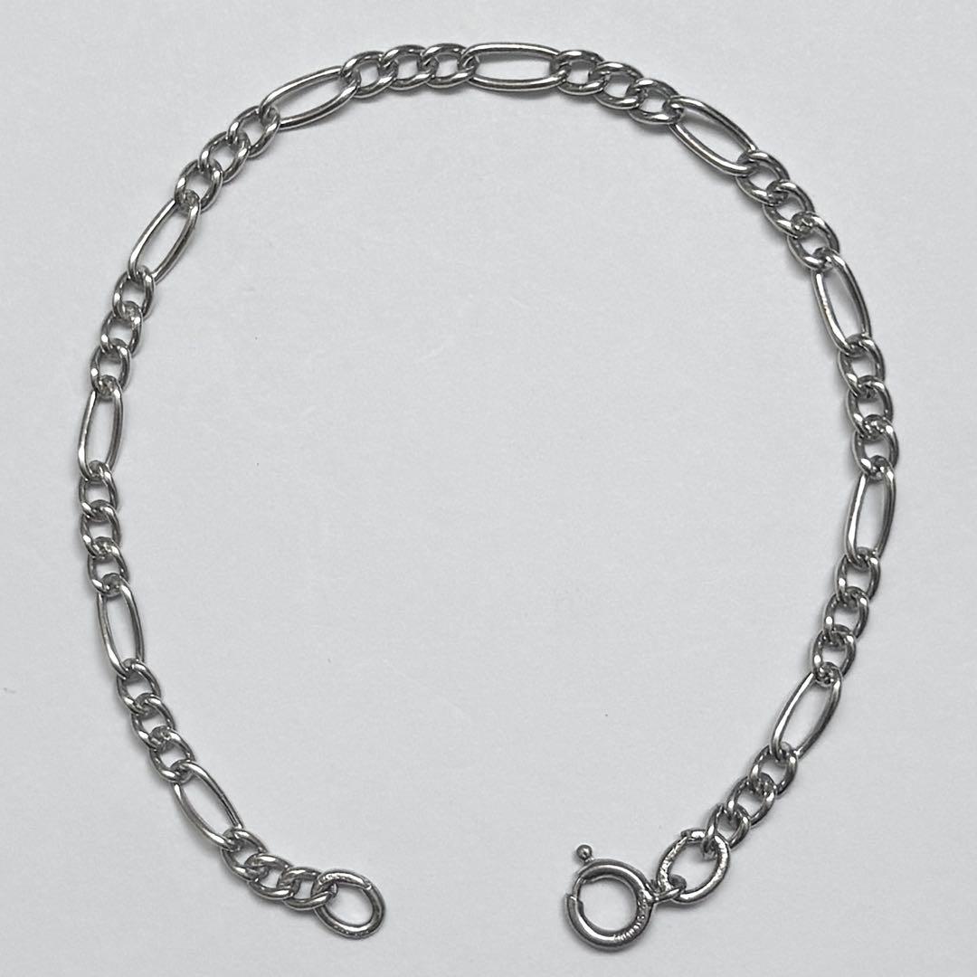 ヴィンテージ スターリングシルバー ツイストフィガロチェーンブレスレット
