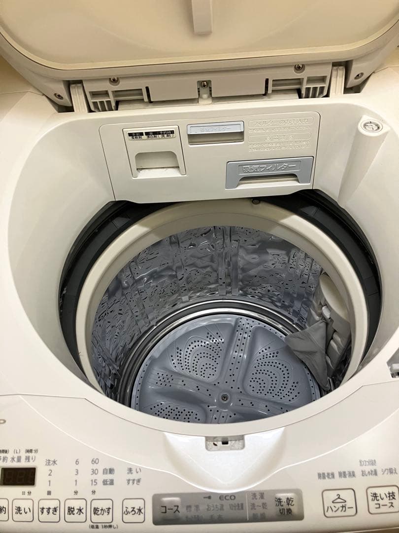 SHARP　ES-TX8G　容量8kg 乾燥4.5kg 乾燥機能付き