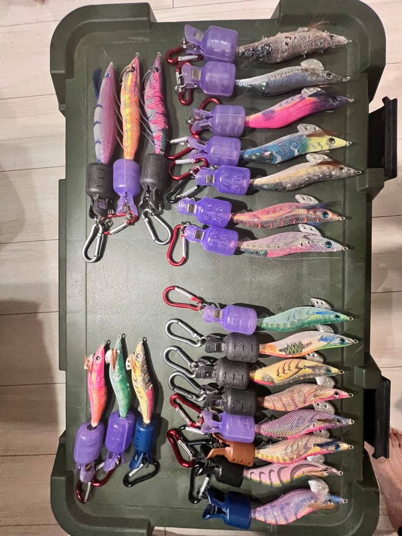 エギ・餌木 多色セット クリップ付き カラビナ付き