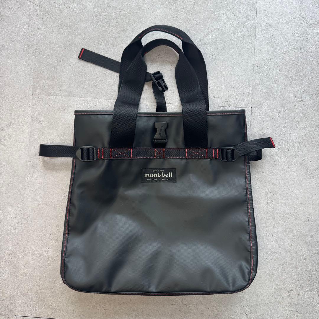 極美品 モンベル 防水 タフトート バッグ M ブラック 1123234