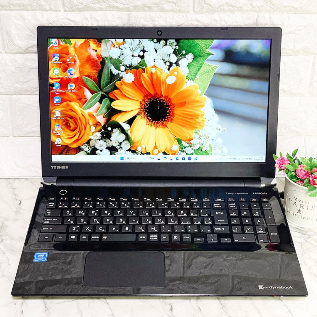 美品✨Windows11✨新品爆速SSD薄型ノートパソコン黒✨カメラ オフィス付