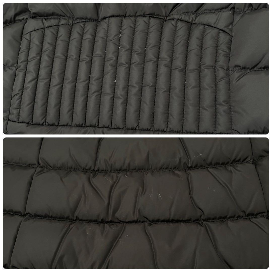 【美品】モンクレール タレブ ダウンコート ブラック ロゴワッペン ロング S