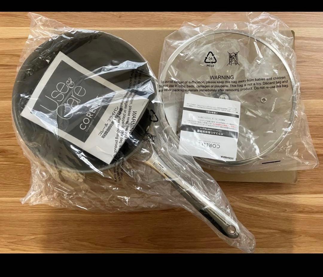 【CORELLE】DuraNano 24cmフライパン&蓋セット