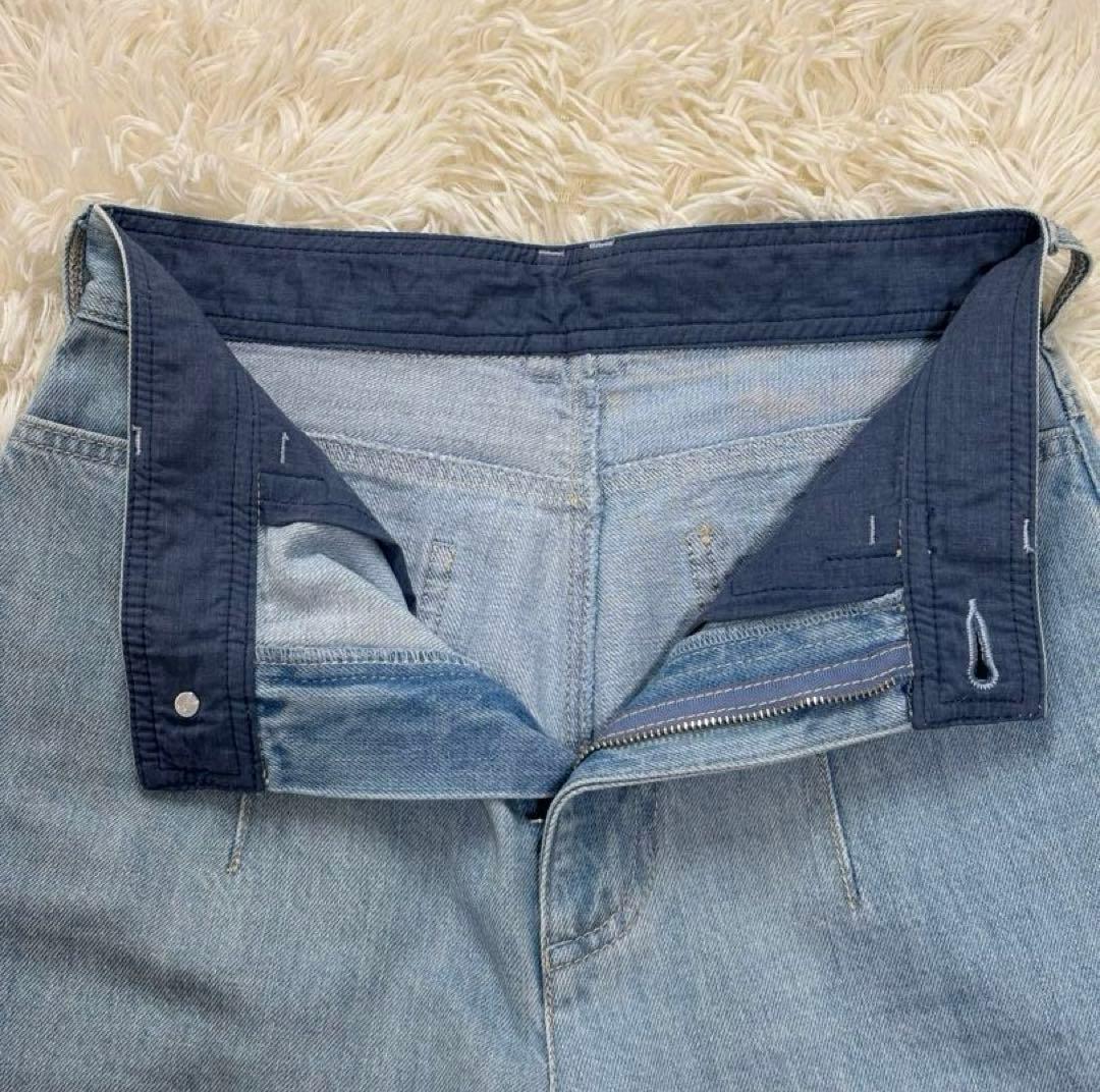 【美品】アルアバイル 2025SS バギー デニム M ワイドパンツ 淡色デニム