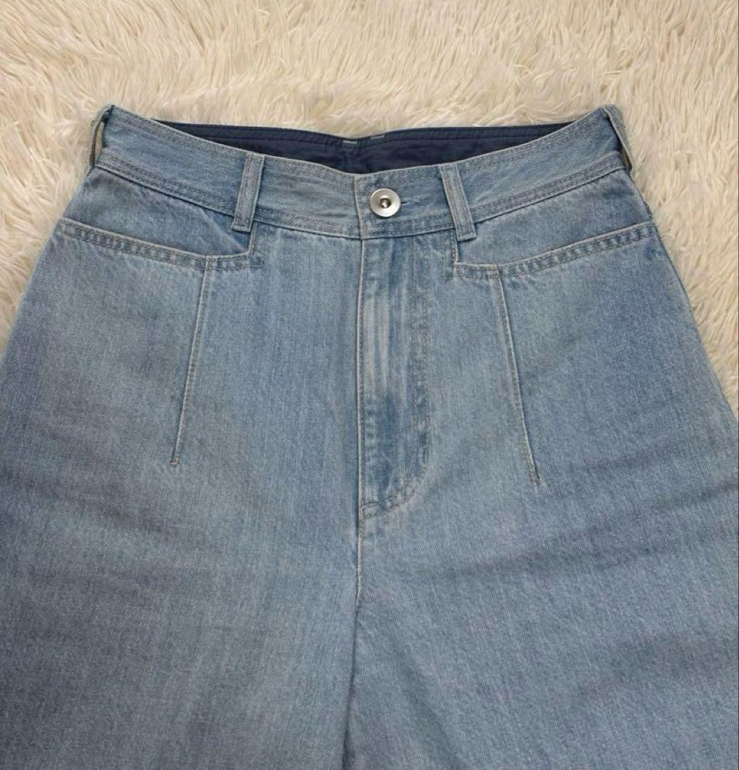 【美品】アルアバイル 2025SS バギー デニム M ワイドパンツ 淡色デニム