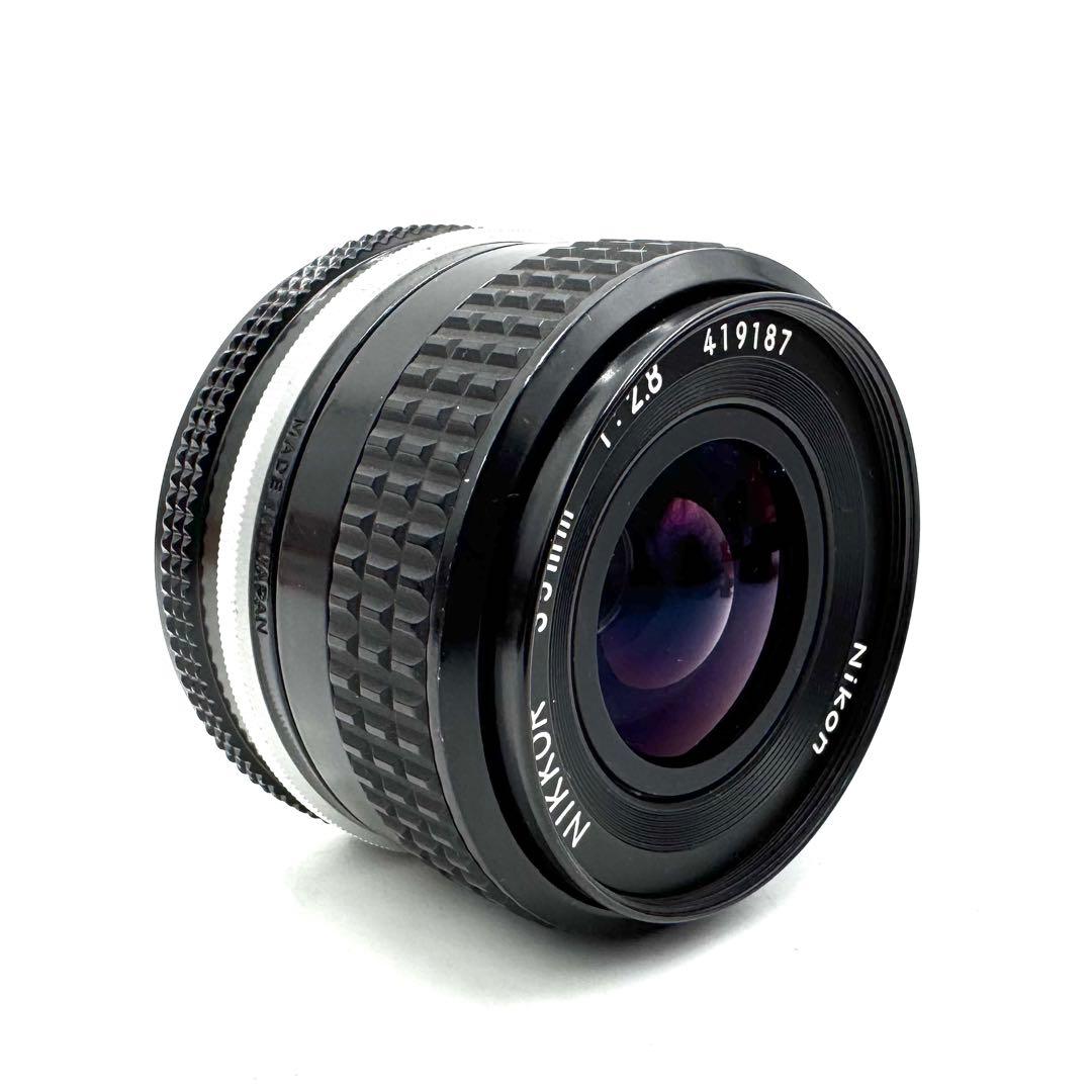 動作良好 NIKONニコン Ai 35mm F2.8 マニュアル 単焦点レンズ