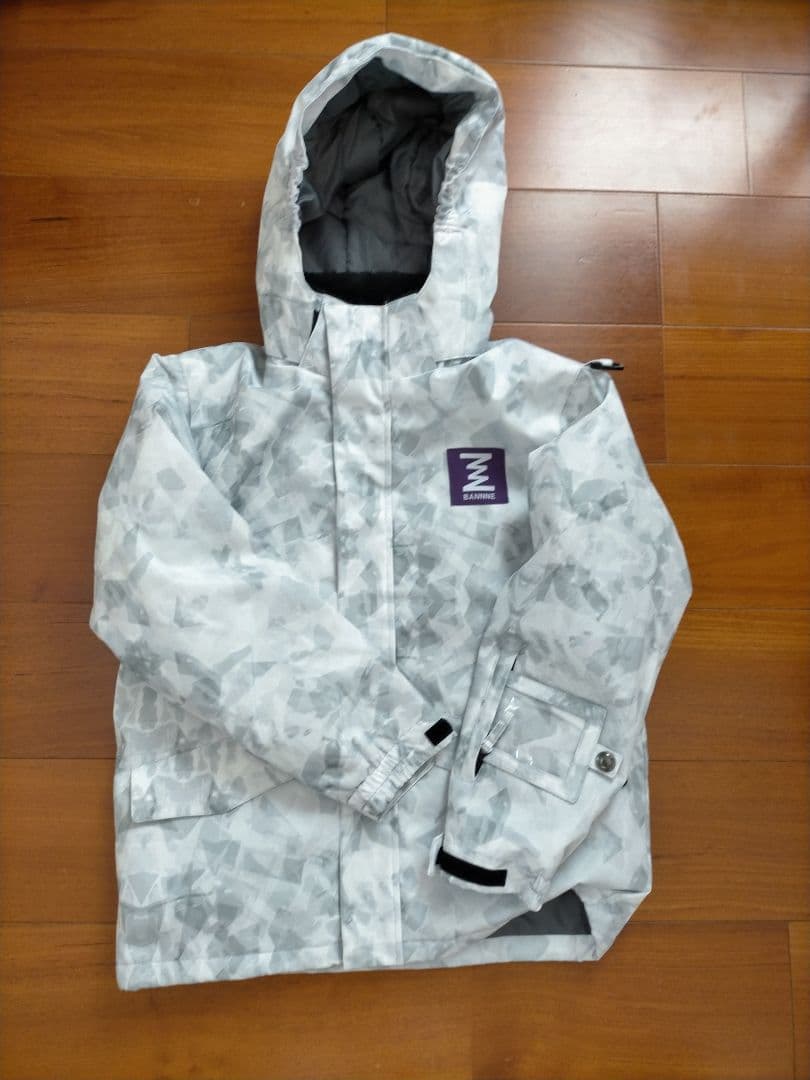 BANNNE バンネ　スノーボードウェア グレー 手袋付き