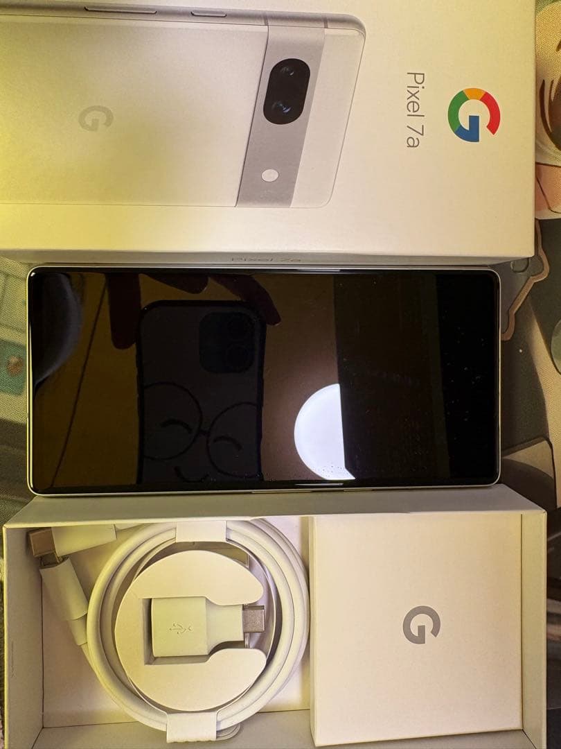 Google Pixel 7a 本体 ホワイト 充電ケーブル付き