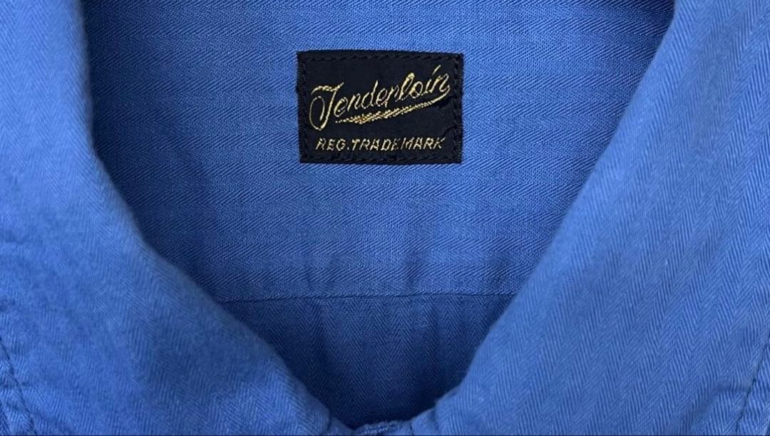 TENDERLOIN ワークシャツ ブルー Lサイズ
