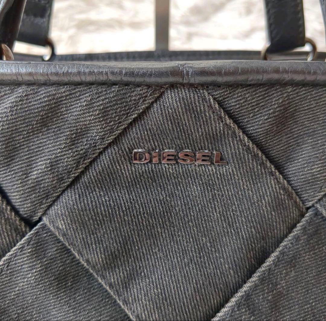 ディーゼル DIESEL デニムトートバッグ 2WAY スタッズ マキシイントレ