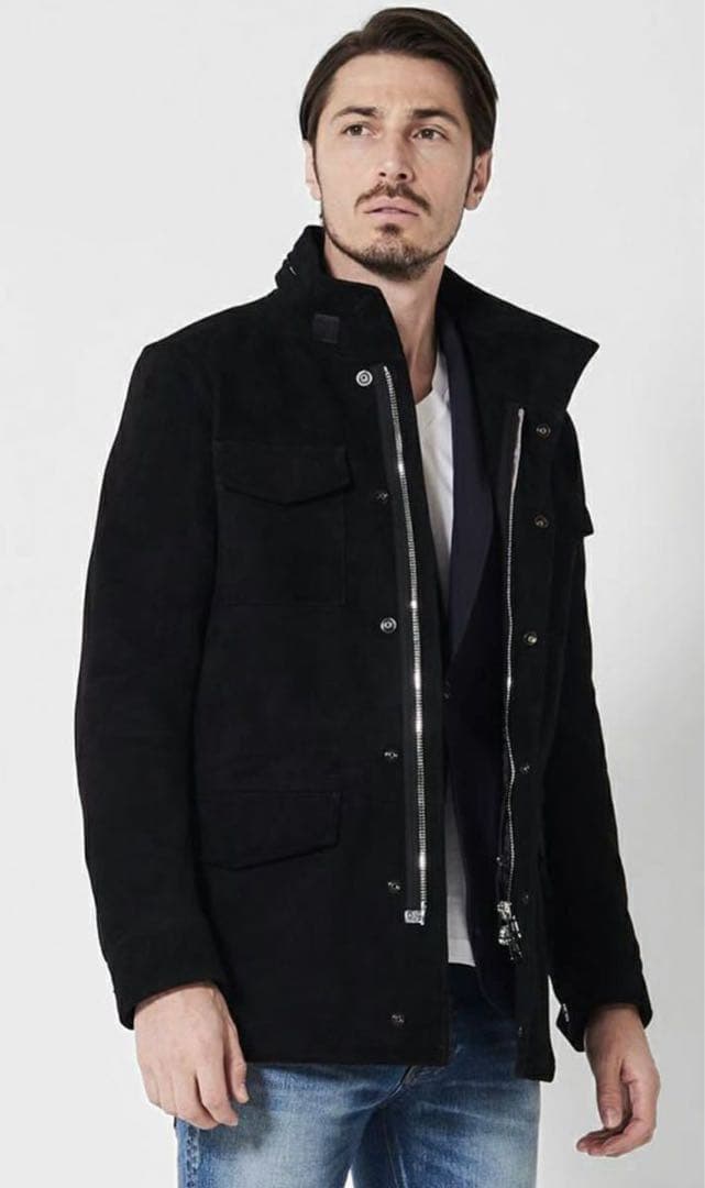 【限定コラボ】1piu1uguale3 BLACKMILITARY レザー 干場