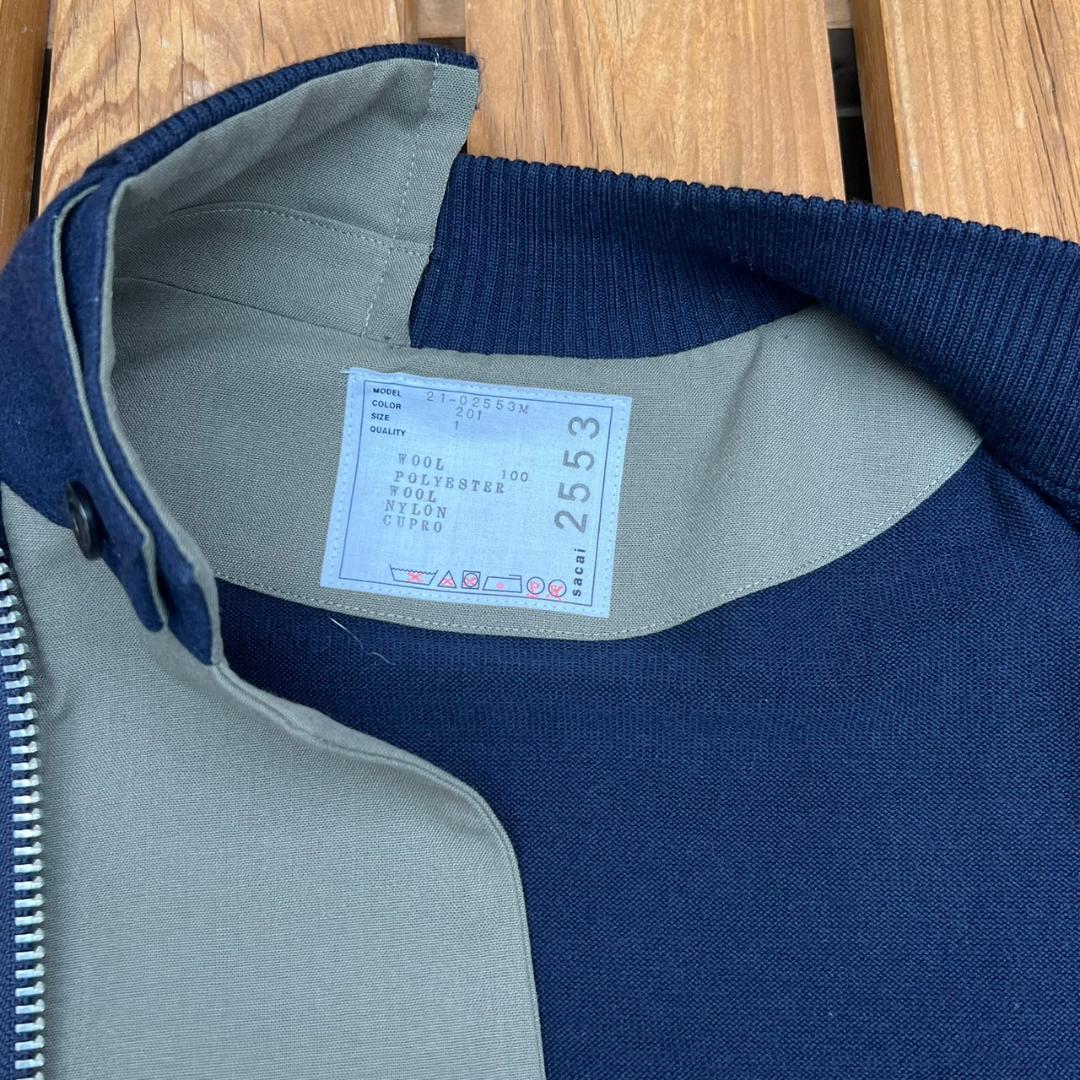 u*n様 SACAI　21AW/Wool Knit Suiting Jacket