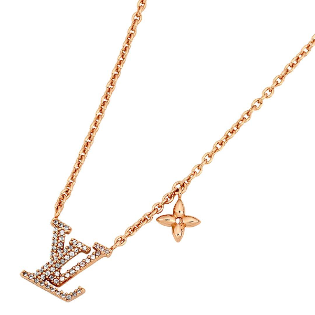 Louis Vuitton クリスタルネックレス ゴールド