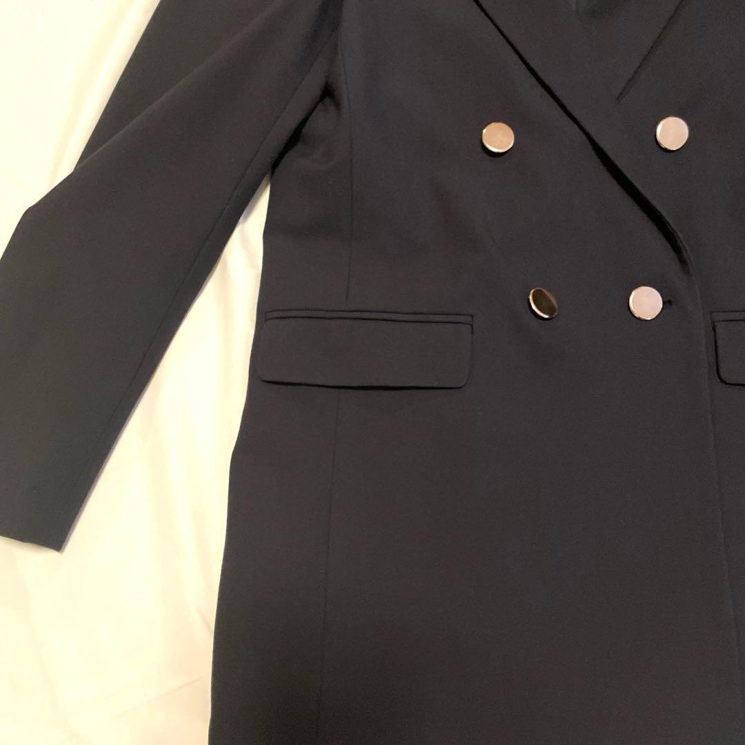 【美品】PLST ネイビー ダブルボタン テーラードジャケット　セットアップ