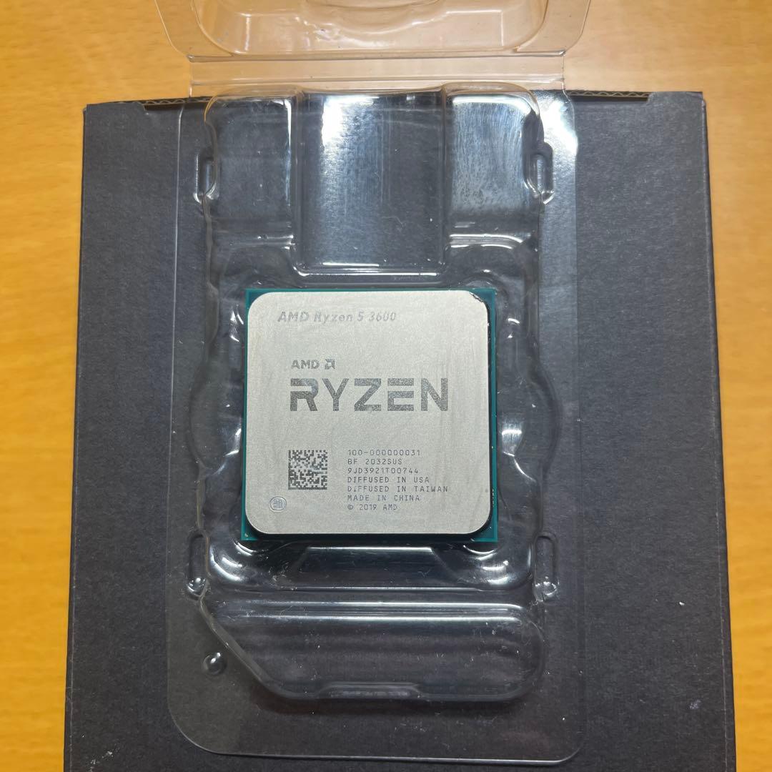 AMD Ryzen5 3600 CPU 純正クーラー付き