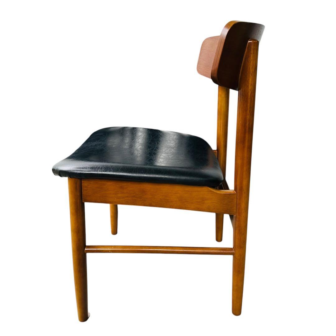 ②美品 カリモク60 Tチェア スタンダードブラック レザー KARIMOKU